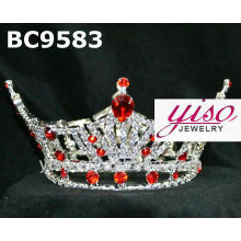 Tiaras de design en cristal rouge